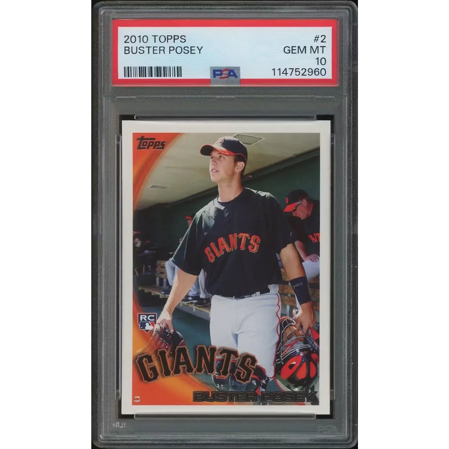 Buster Posey 2010 Topps Baseball #2 Rookie Card | PSA 10 Gem Mint