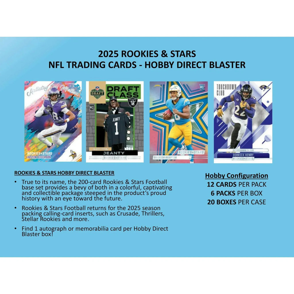 2025 Panini Rookies Stars Football Blaster Hobby Box (Ships Sealed Only)