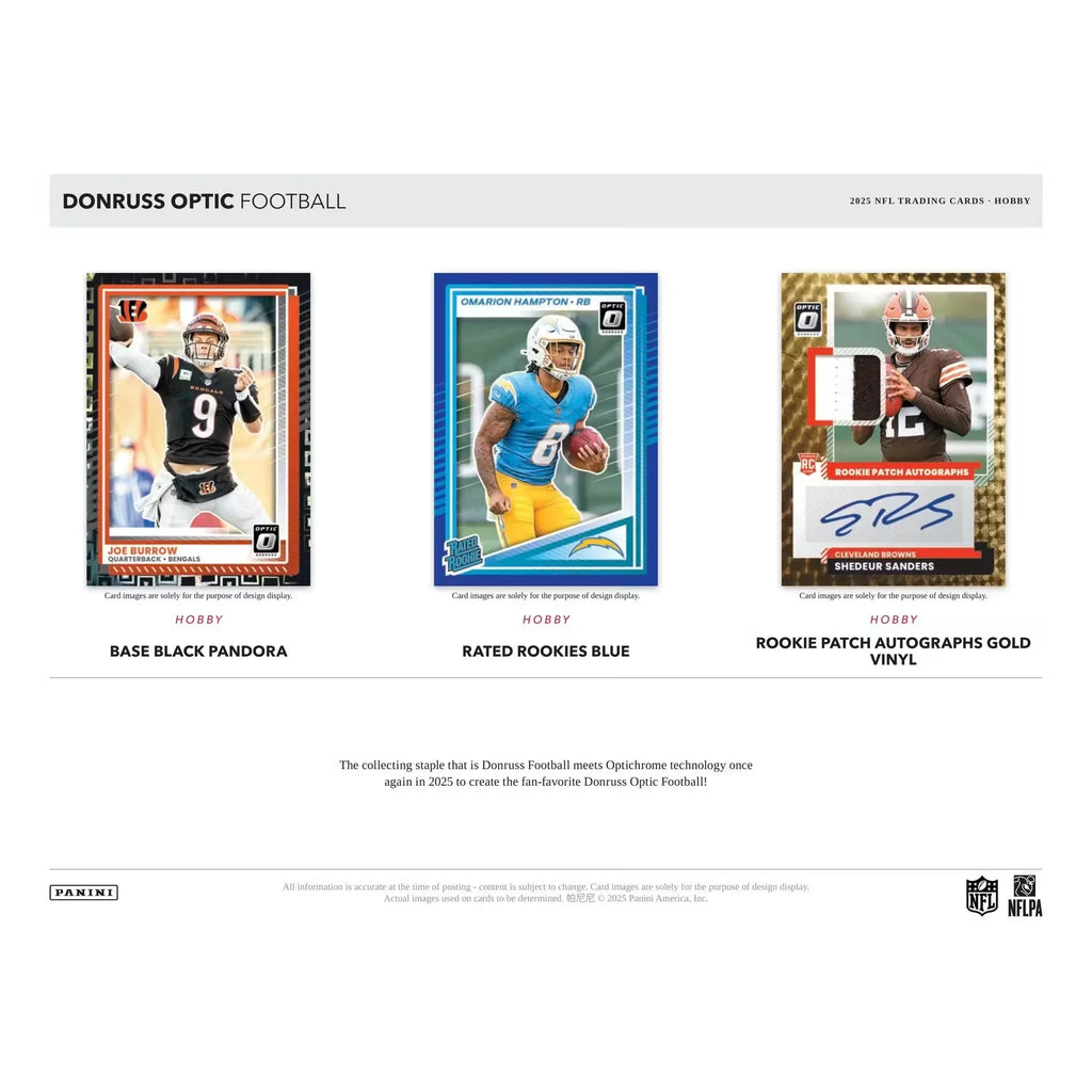2025 Panini Donruss Optic Football Hobby Box (Ships Sealed Only) - D