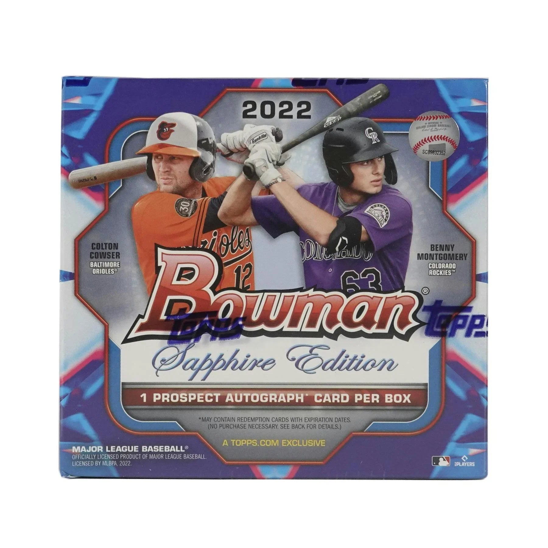 2022 Bowman Baseball Sapphire Edition Hobby Box (Ships Sealed Only)