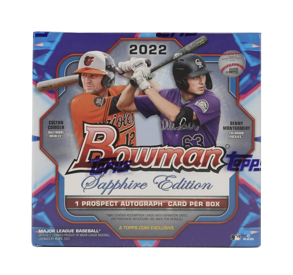 2022 Bowman Baseball Sapphire Edition Hobby Box (Ships Sealed Only)