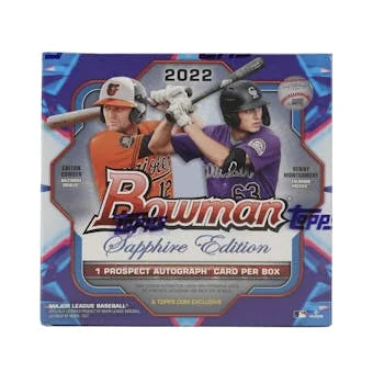 2022 Bowman Baseball Sapphire Edition Hobby Box (Ships Sealed Only)