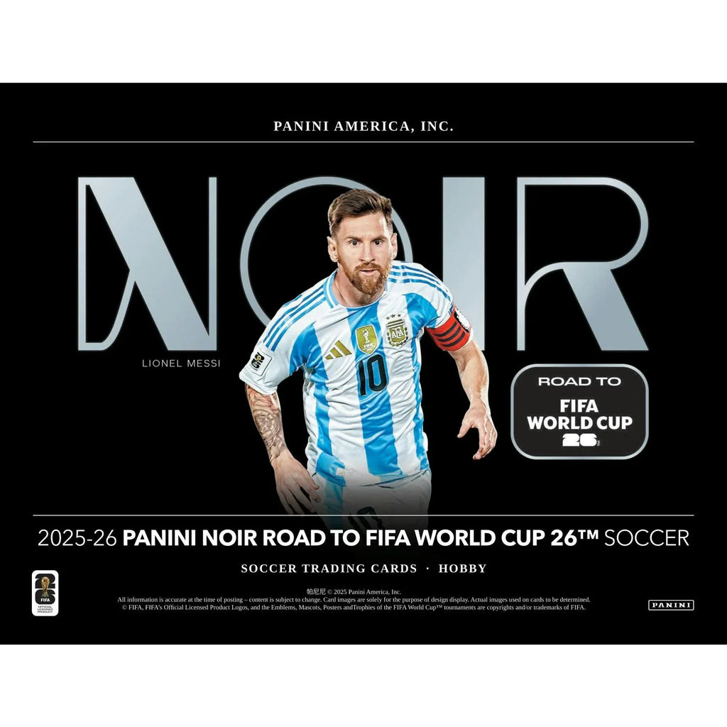 2025 26 Panini Noir Road to FIFA World Cup Soccer Hobby 3 Box Case (Ships Sealed Only) - D3
