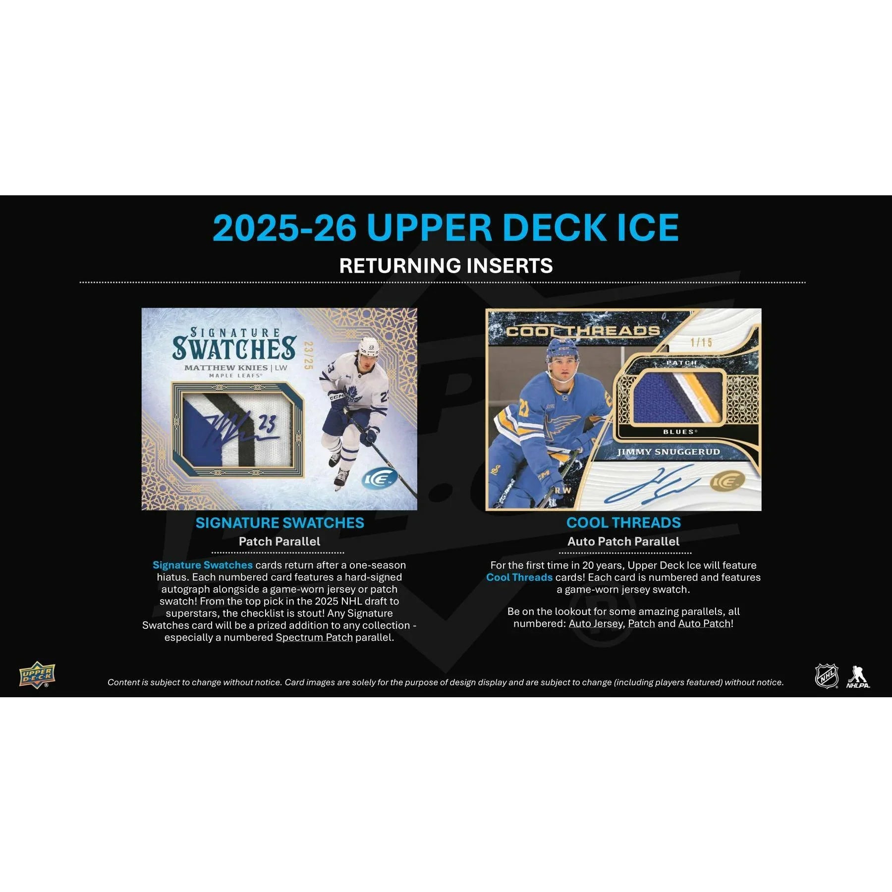 2025 26 Upper Deck Ice Hockey Hobby Box Presell Releases Jul 15th 2026 (Ships Sealed Only) - D1