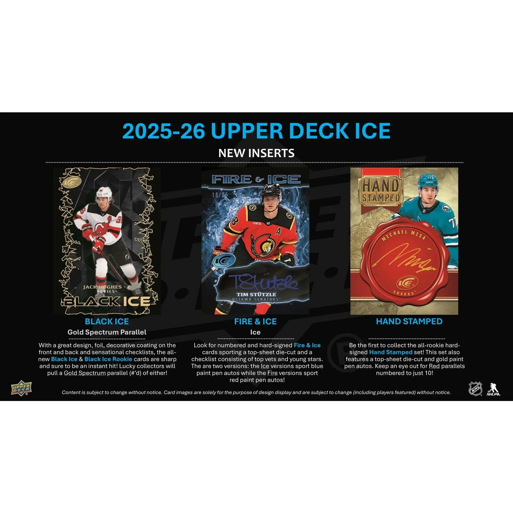 2025 26 Upper Deck Ice Hockey Hobby Box Presell Releases Jul 15th 2026 (Ships Sealed Only) - D1