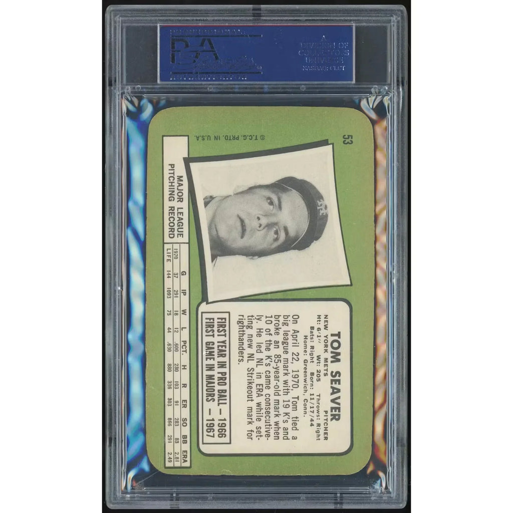 Tom Seaver 1970 Topps Super #53 | PSA 7 Graded