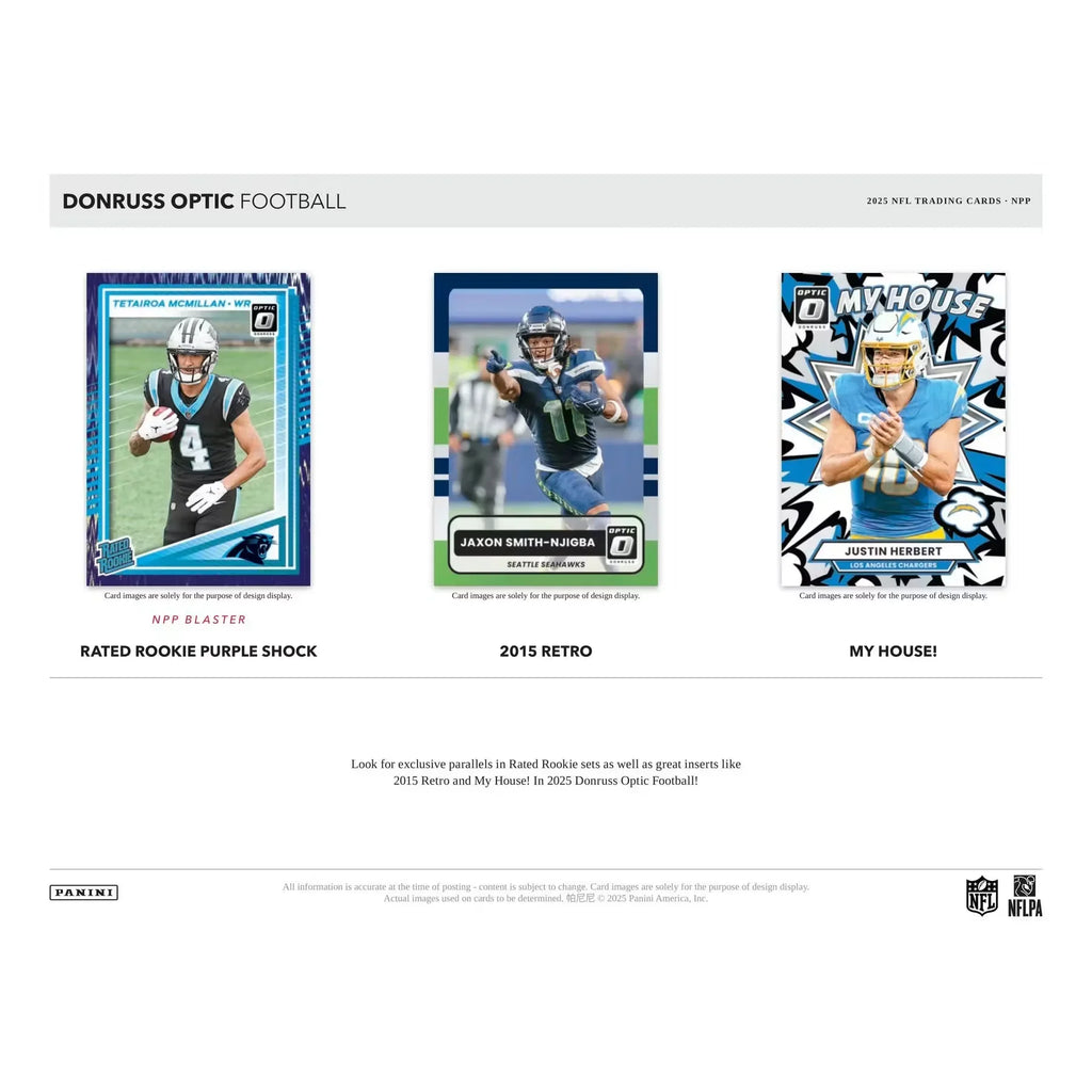 2025 Panini Donruss Optic Football Blaster 20 Box Case Purple Shock Parallels (Ships Sealed Only)