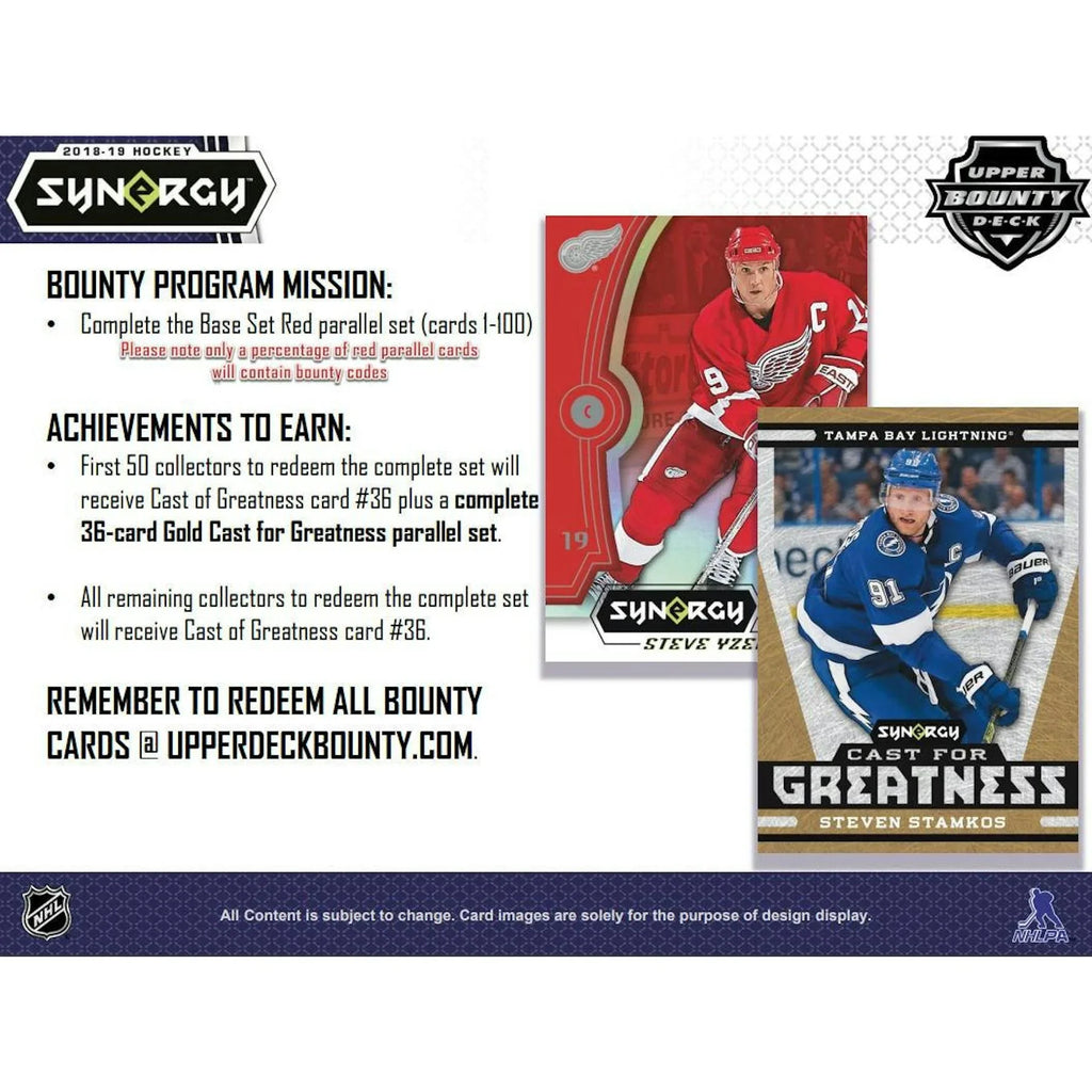 2018 19 Upper Deck Synergy Hockey Hobby Box (Ships Sealed Only)
