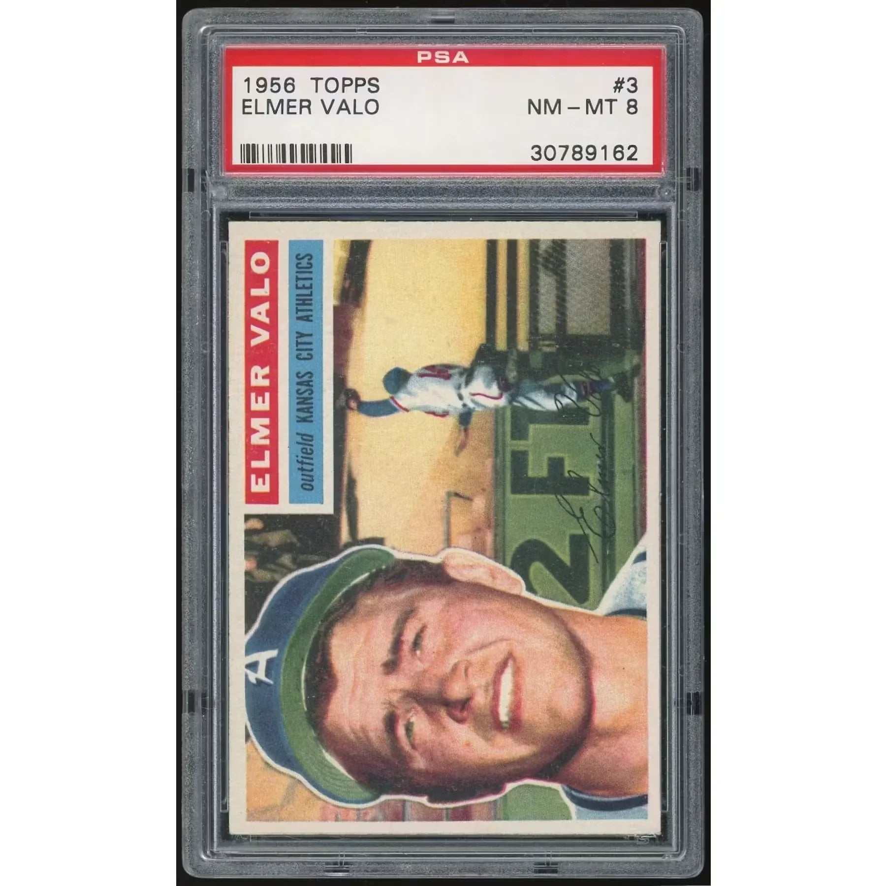 1956 Topps #3 Elmer Valo Card | PSA 8