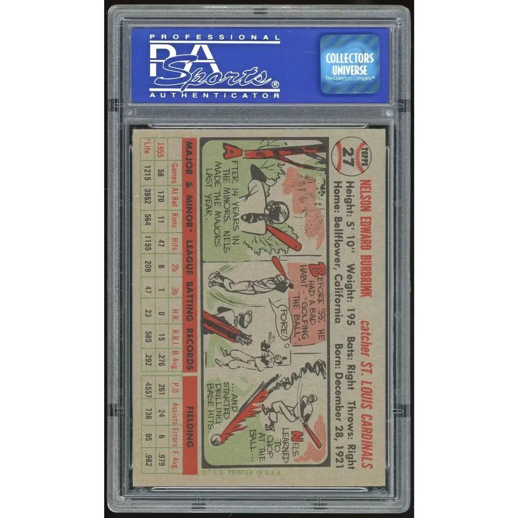 1956 Topps #27 Nelson Burbrink | PSA 7