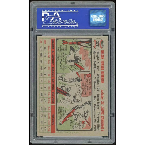 1956 Topps #27 Nelson Burbrink | PSA 7
