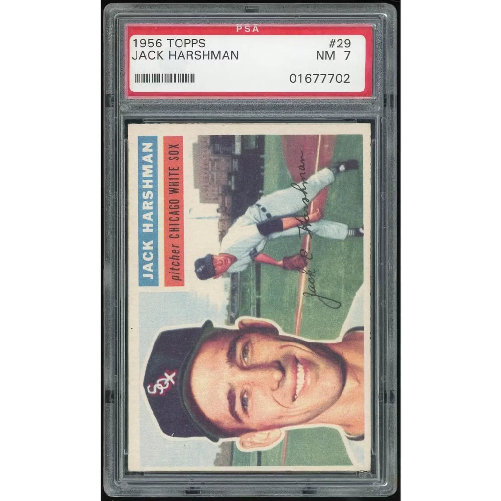 1956 Topps #29 Jack Harshman Baseball Card | PSA 7