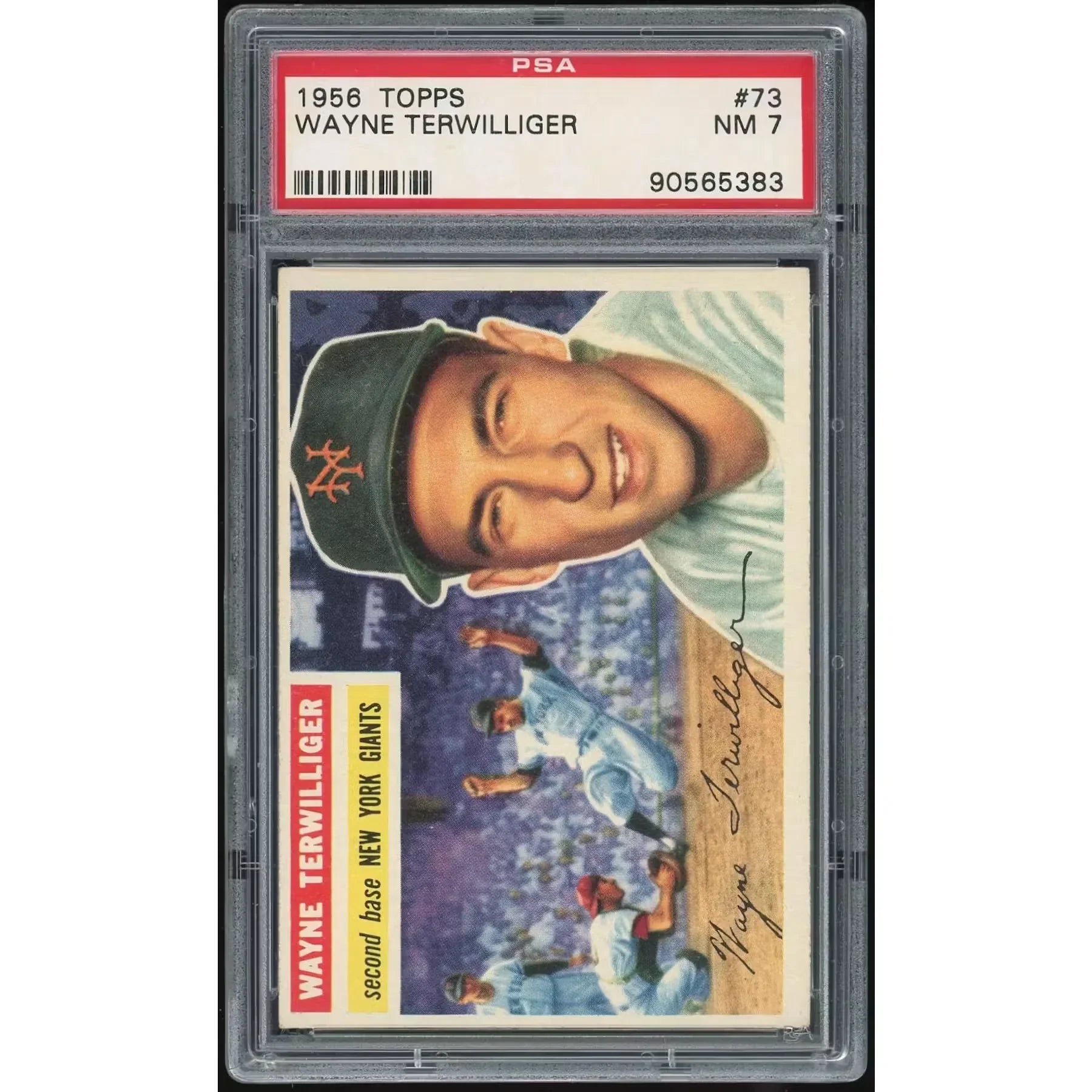 1956 Topps #73 Wayne Terwilliger Baseball Card | PSA 7