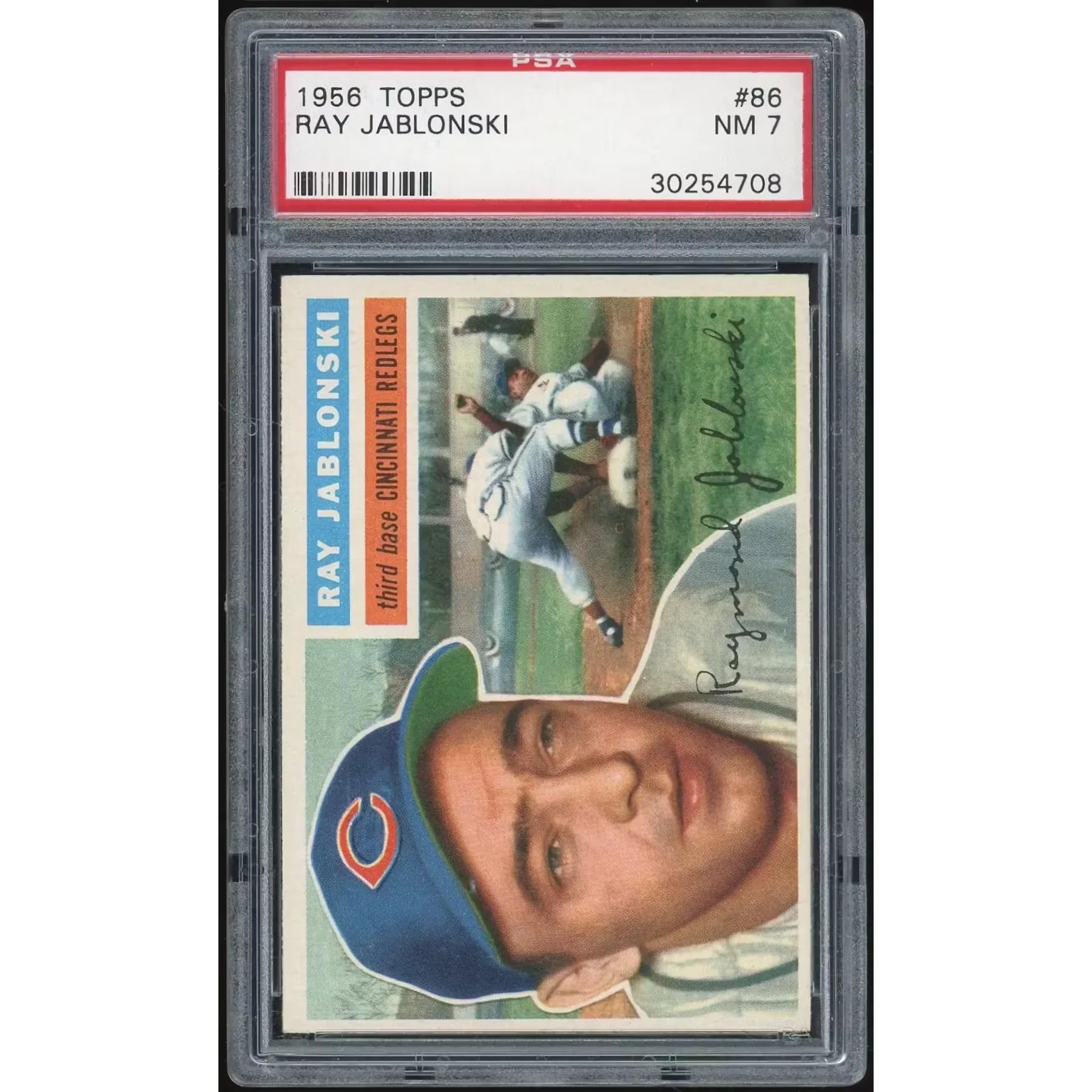 1956 Topps #86 Ray Jablonski Card | PSA 7