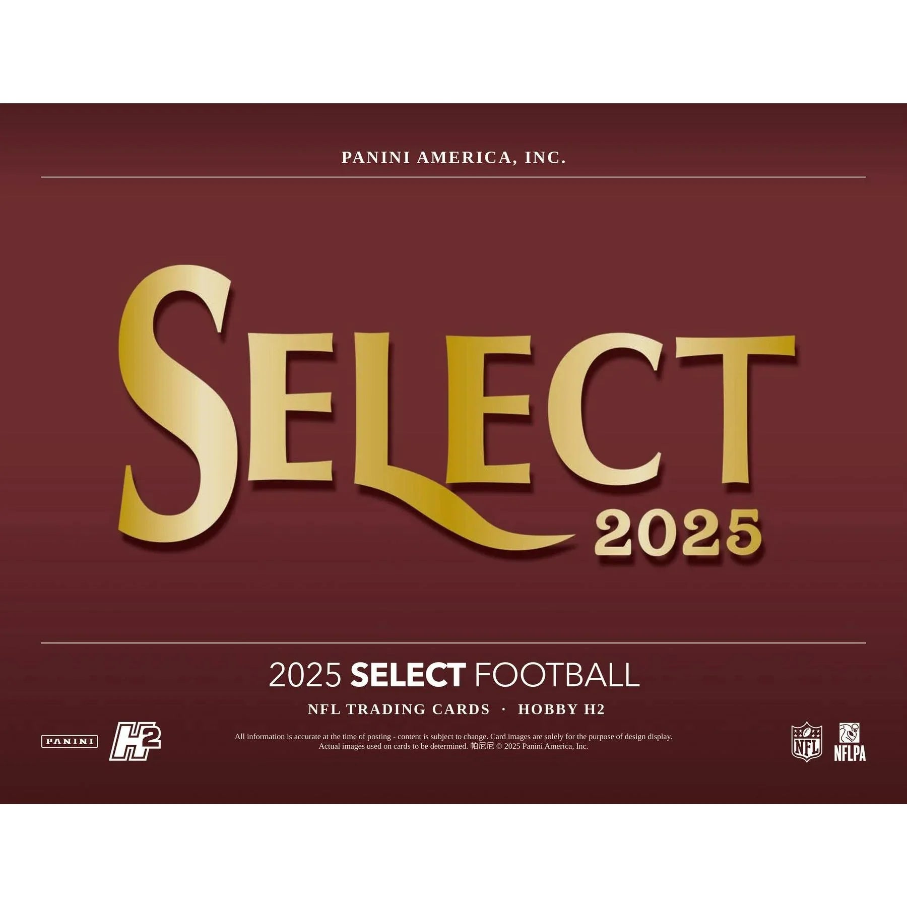 2025 Panini Select Football H2 20 Box Case Hobby (Ships Sealed Only)