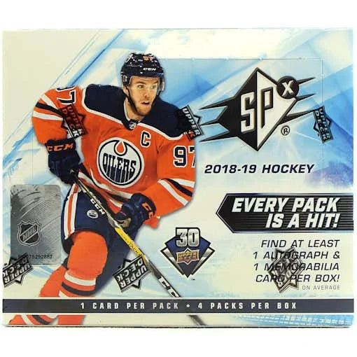 2018 19 Upper Deck SPx Hockey Hobby Box (Ships Sealed Only)