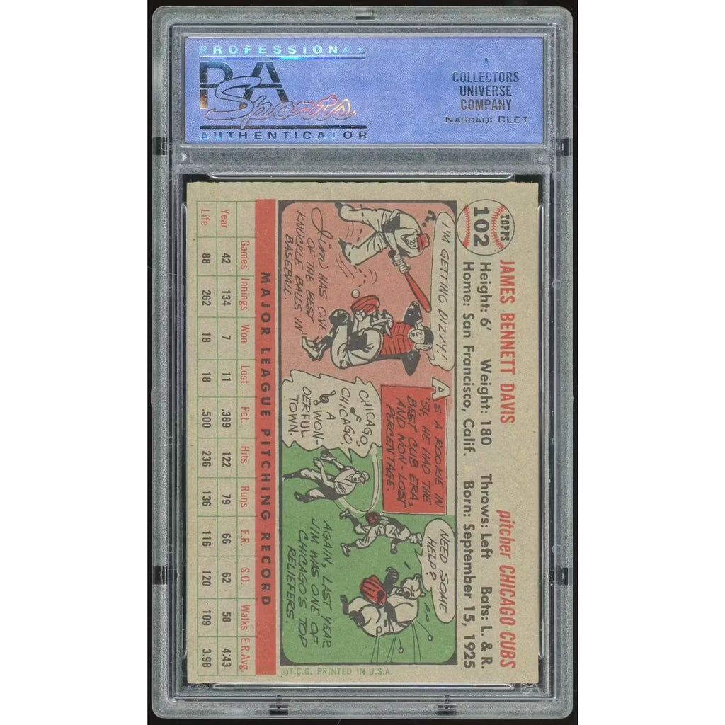 1956 Topps #102 Jim Davis | PSA 7 Graded