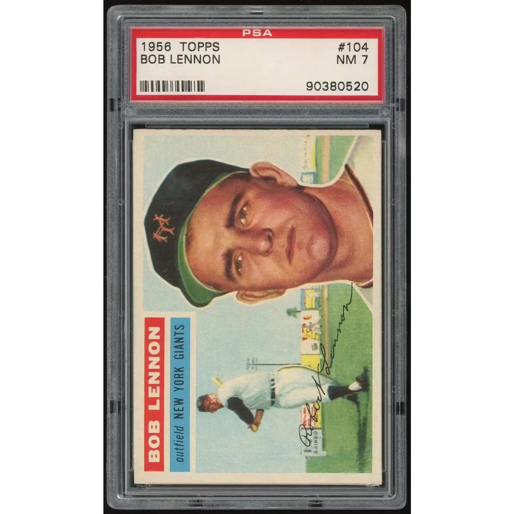 1956 Topps #104 Bob Lennon Baseball Card | PSA 7
