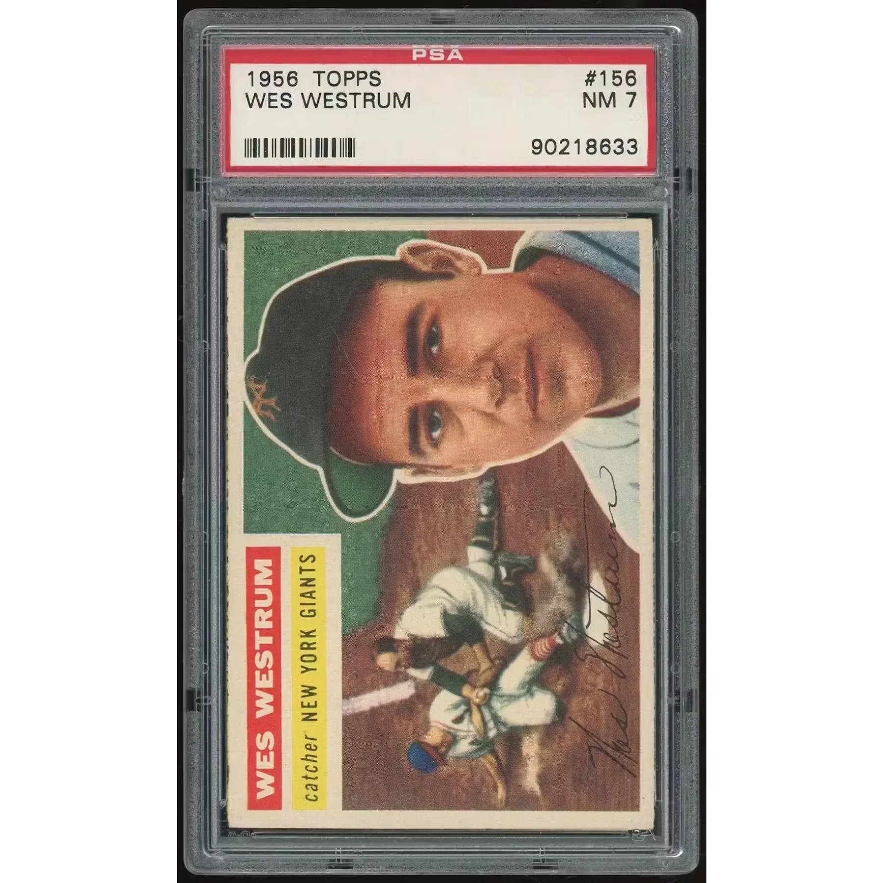Wes Westrum 1956 Topps #156 Card | PSA 7
