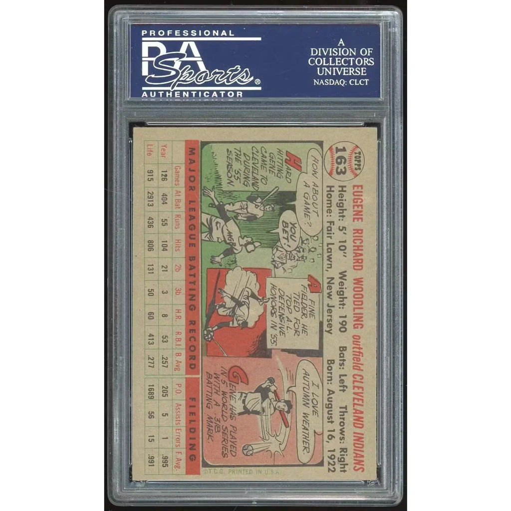 1956 Topps #163 Gene Woodling Baseball Card | PSA 7