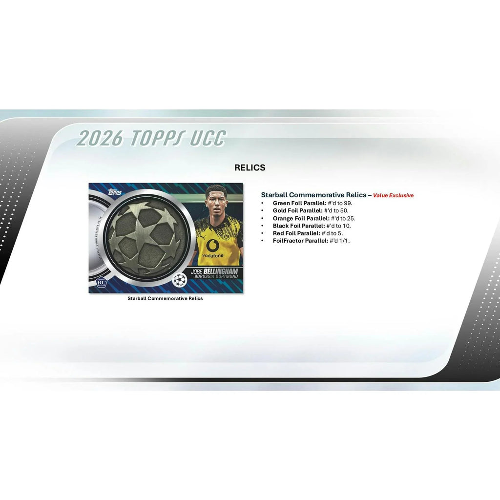 2025 26 Topps UEFA Club Competitions Soccer Blaster 40 Box Case (Ships Sealed Only) - D3