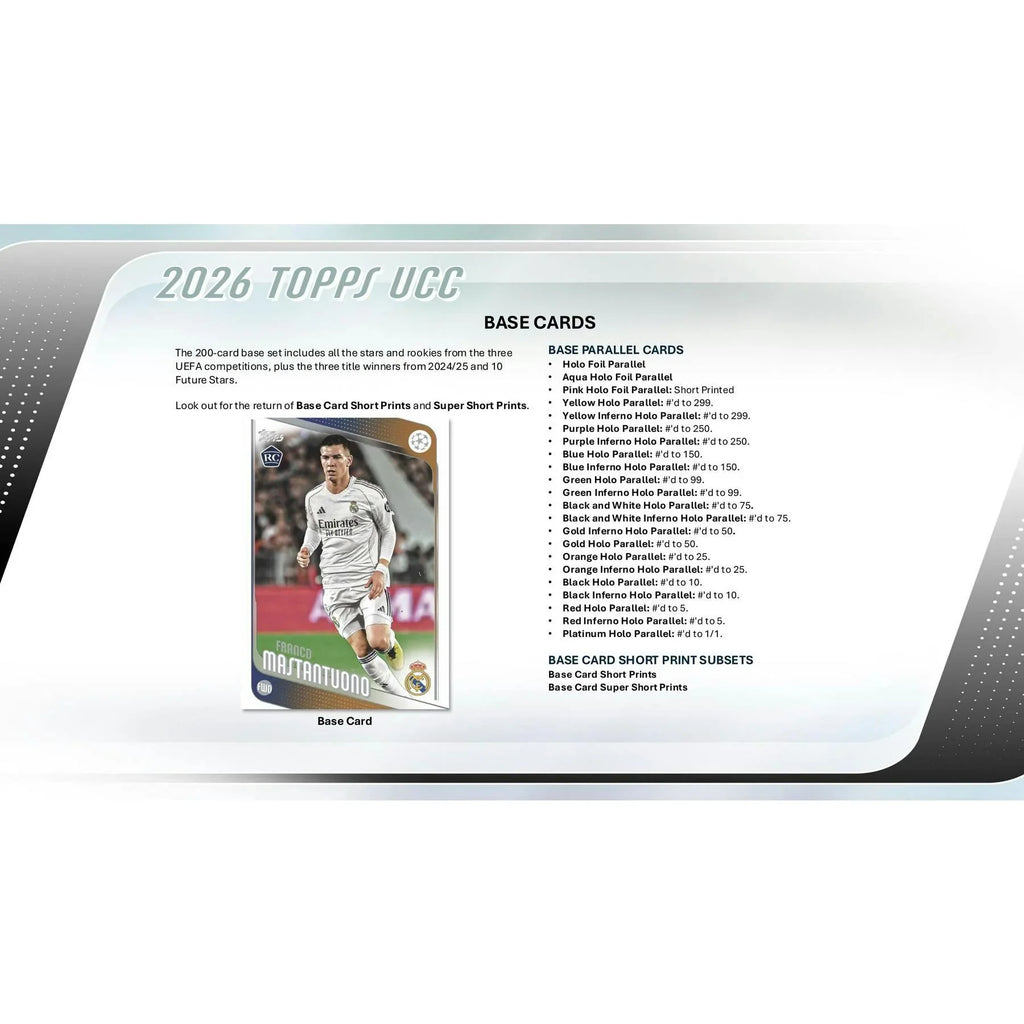 2025 26 Topps UEFA Club Competitions Soccer Blaster 40 Box Case (Ships Sealed Only) - D3