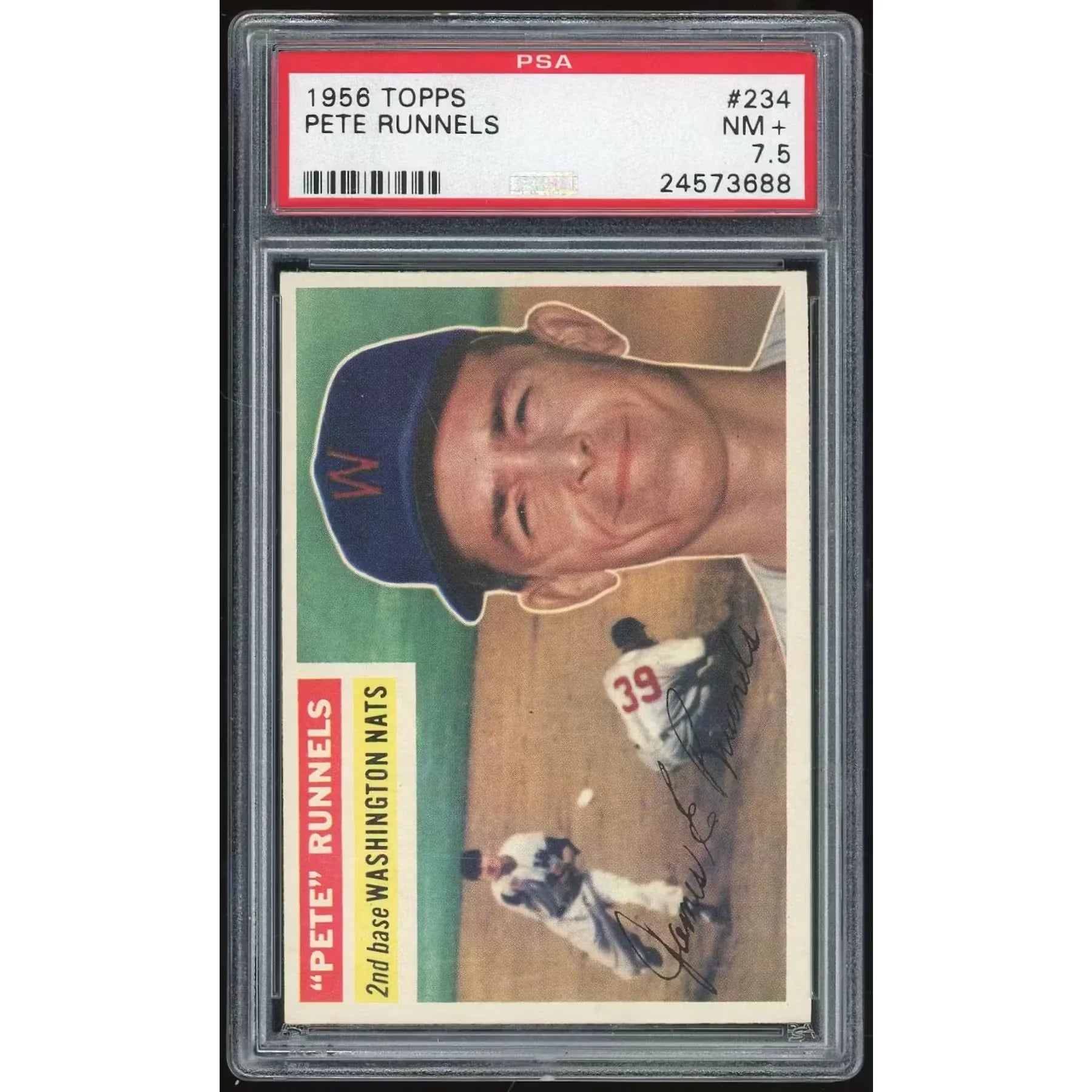 Pete Runnels 1956 Topps #234 Card | PSA 7.5