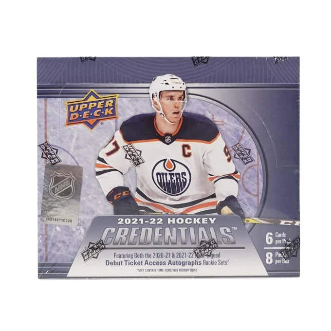 2021 22 Upper Deck Credentials Hockey Hobby Box (Ships Sealed Only)