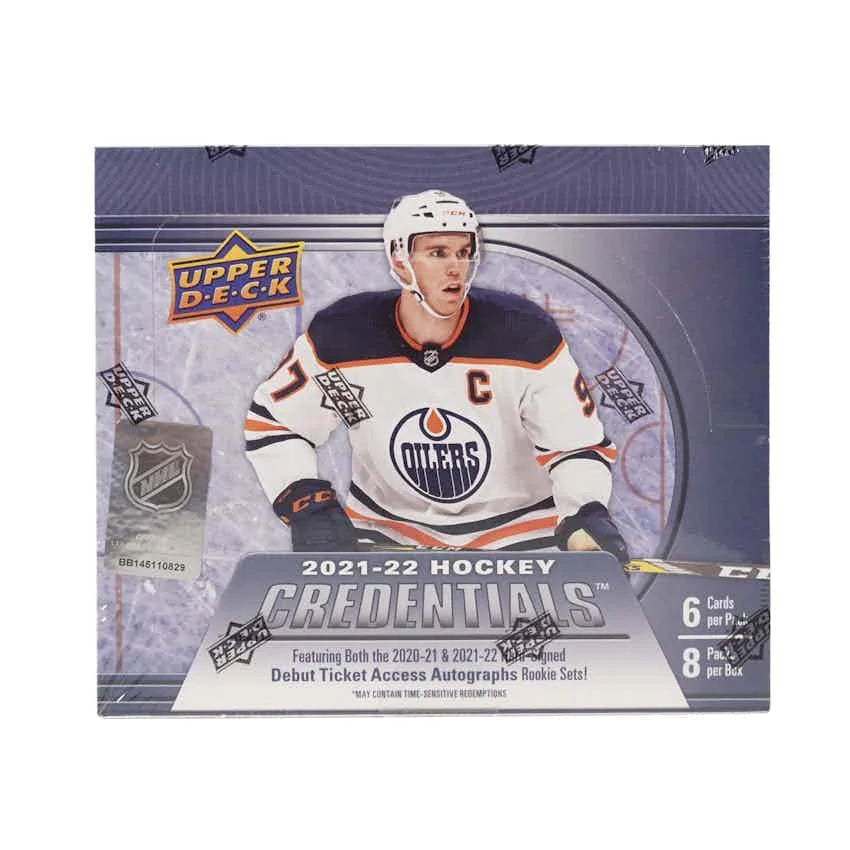 2021 22 Upper Deck Credentials Hockey Hobby Box (Ships Sealed Only)