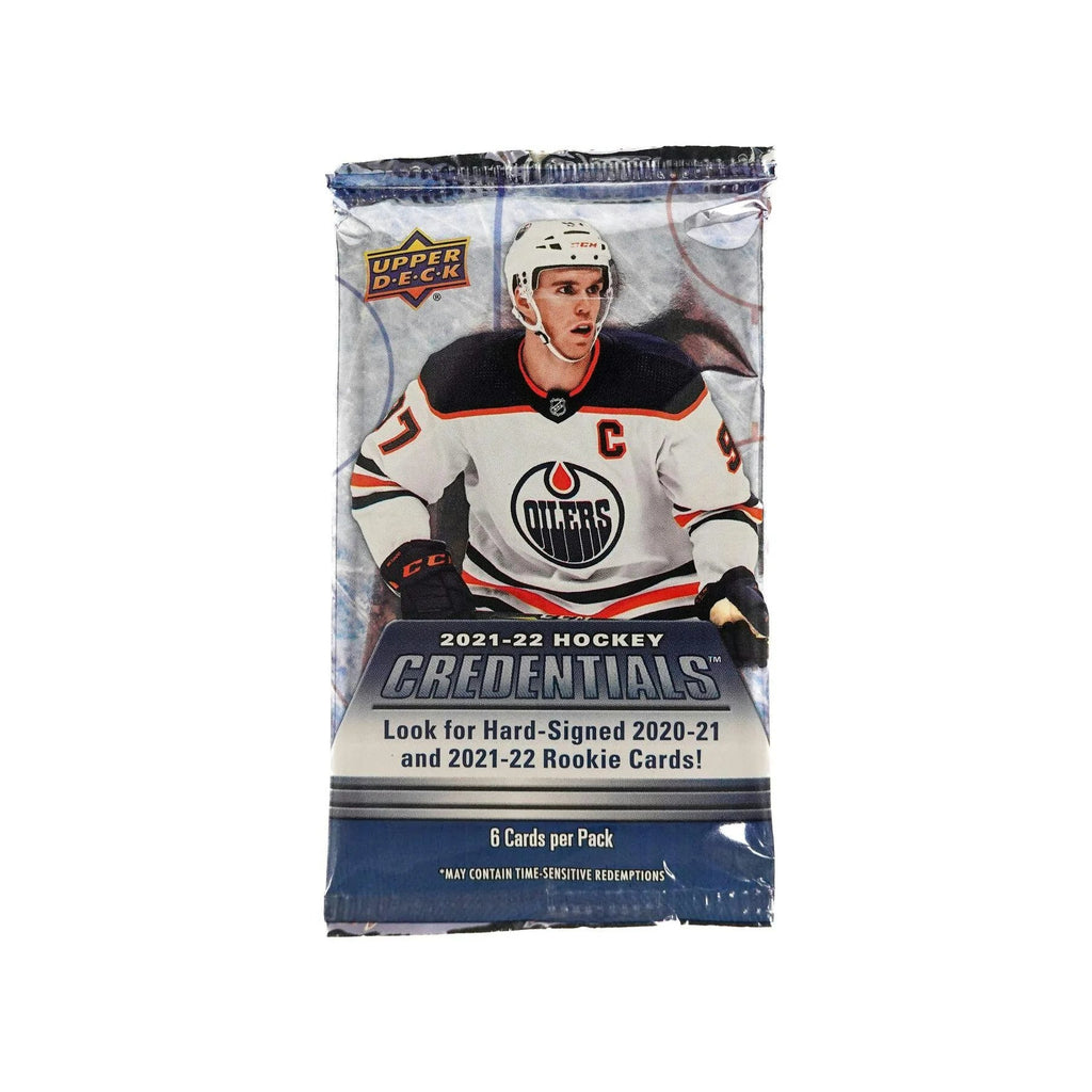 2021 22 Upper Deck Credentials Hockey Hobby Box (Ships Sealed Only)