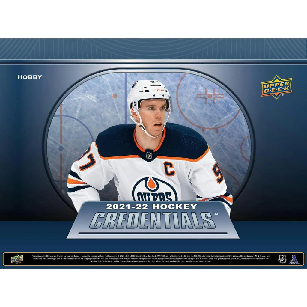 2021 22 Upper Deck Credentials Hockey Hobby Box (Ships Sealed Only)