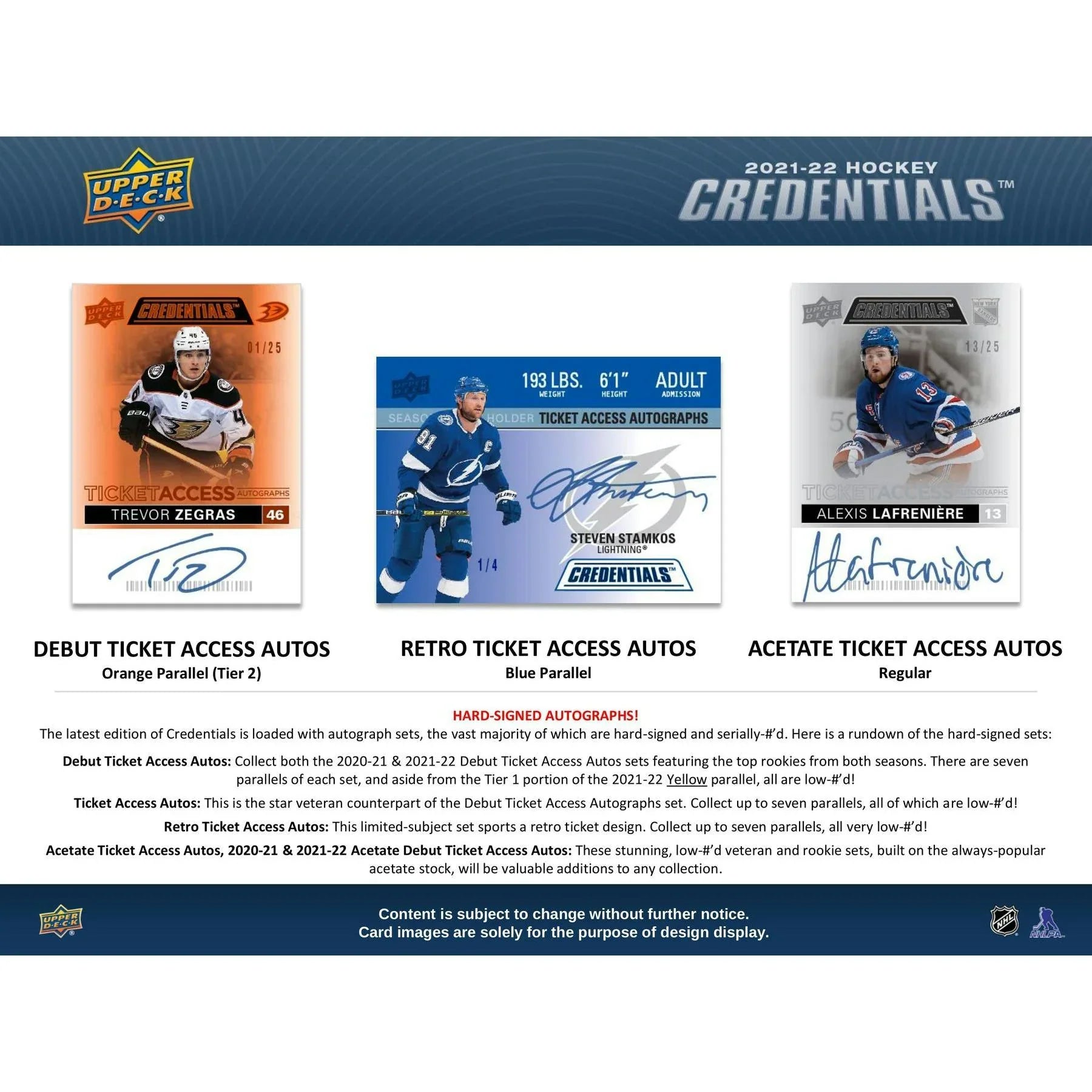2021 22 Upper Deck Credentials Hockey Hobby Box (Ships Sealed Only)