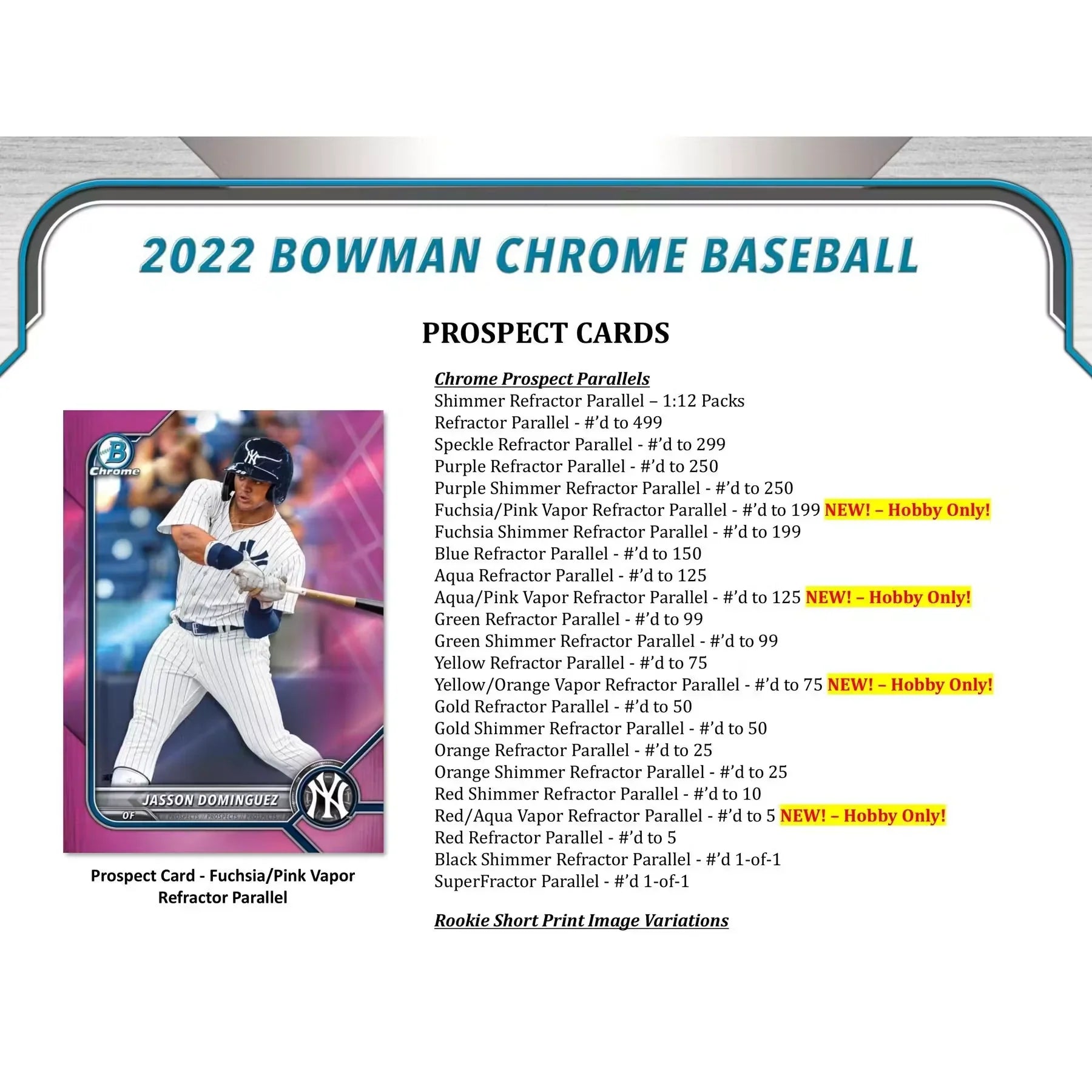 2022 Bowman Chrome Baseball Hobby 12-Box Case (Ships Sealed Only) - D