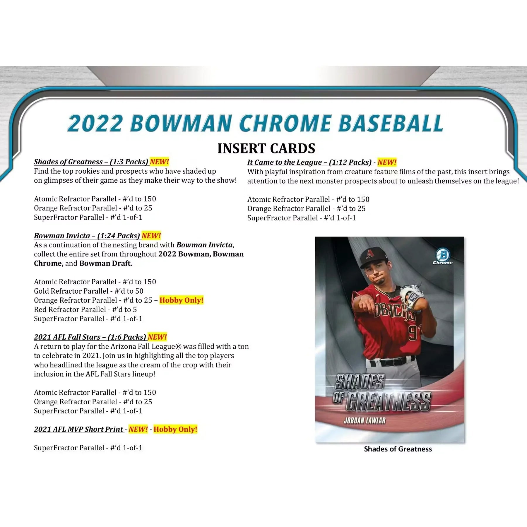 2022 Bowman Chrome Baseball Hobby 12-Box Case (Ships Sealed Only) - D