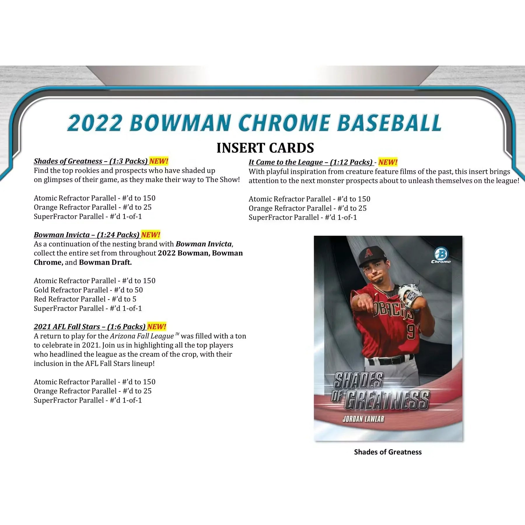 2022 Bowman Chrome Baseball LITE 16-Box Case (Ships Sealed Only)