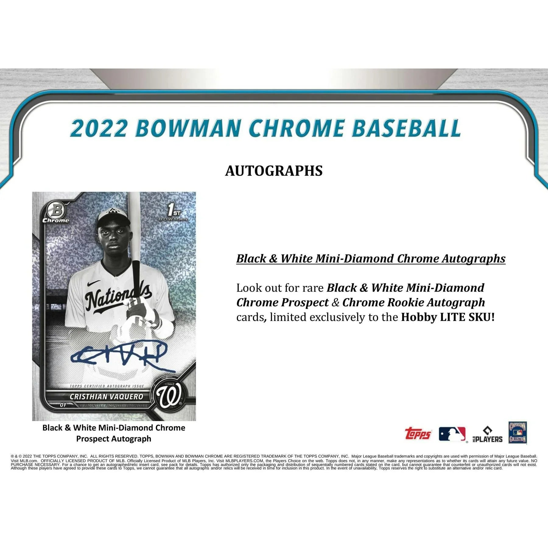2022 Bowman Chrome Baseball LITE Box (Ships Sealed Only) - D