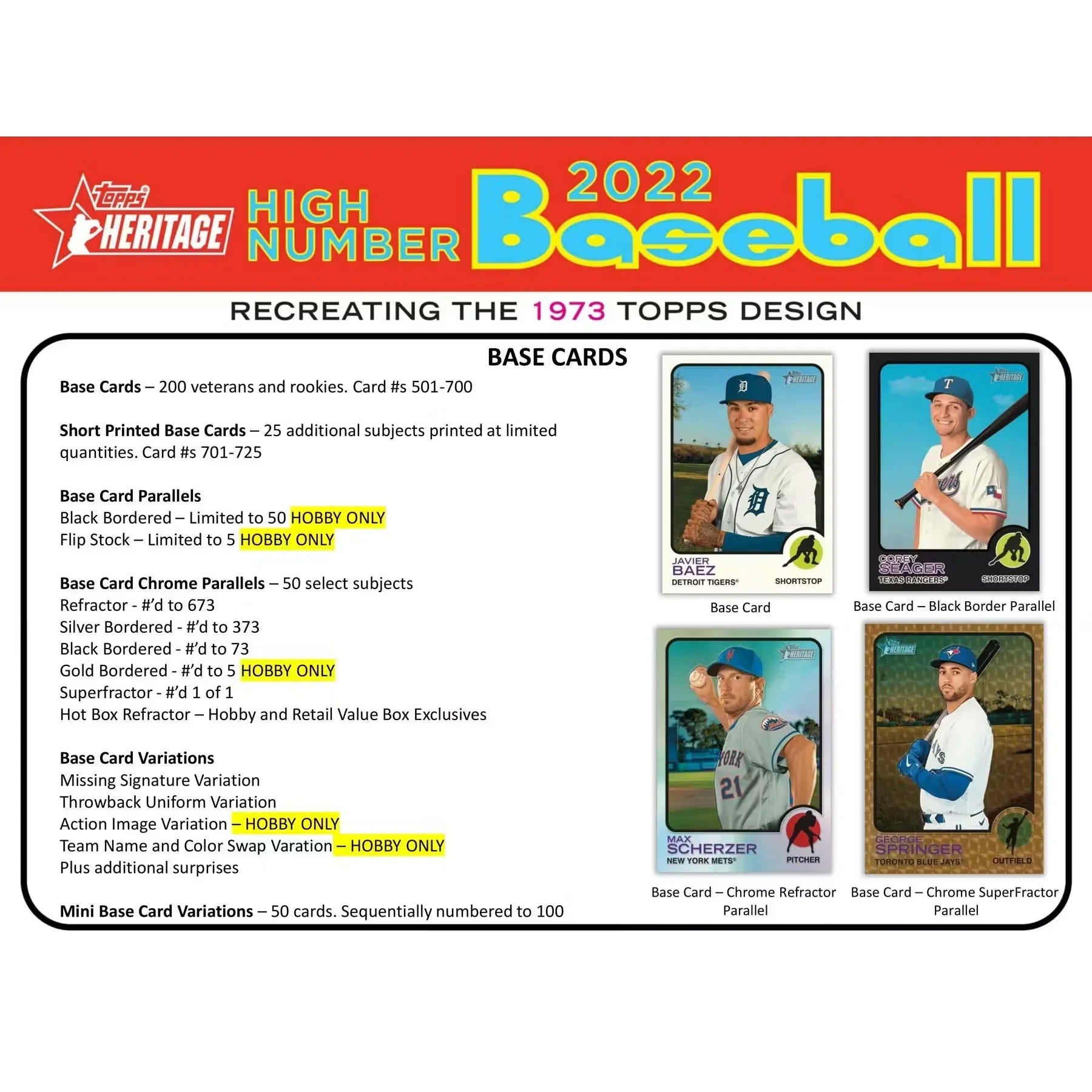 2022 Topps Heritage High Number Baseball Hobby 12-Box Case (Ships Sealed Only) - D