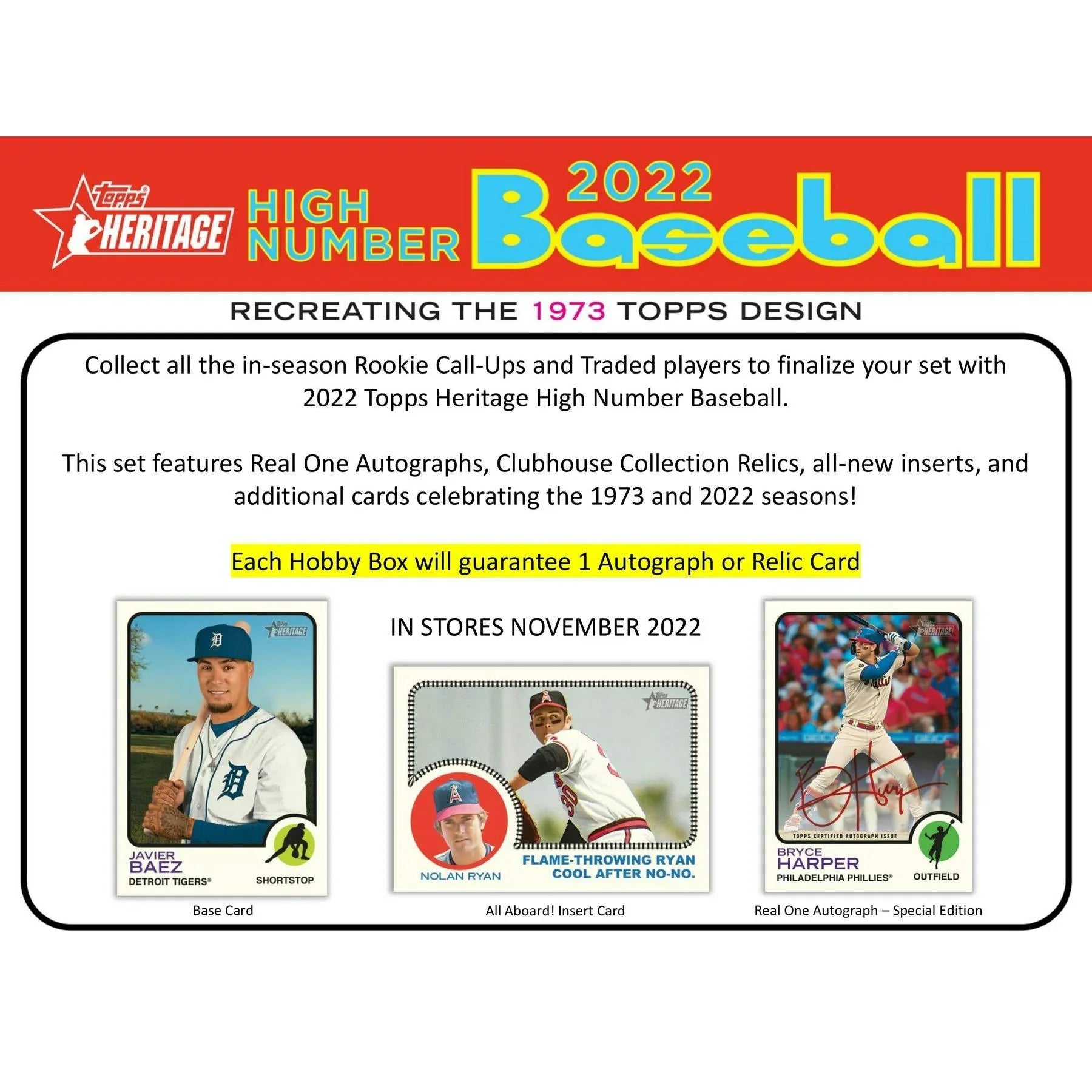 2022 Topps Heritage High Number Baseball Hobby Box (Ships Sealed Only) - D