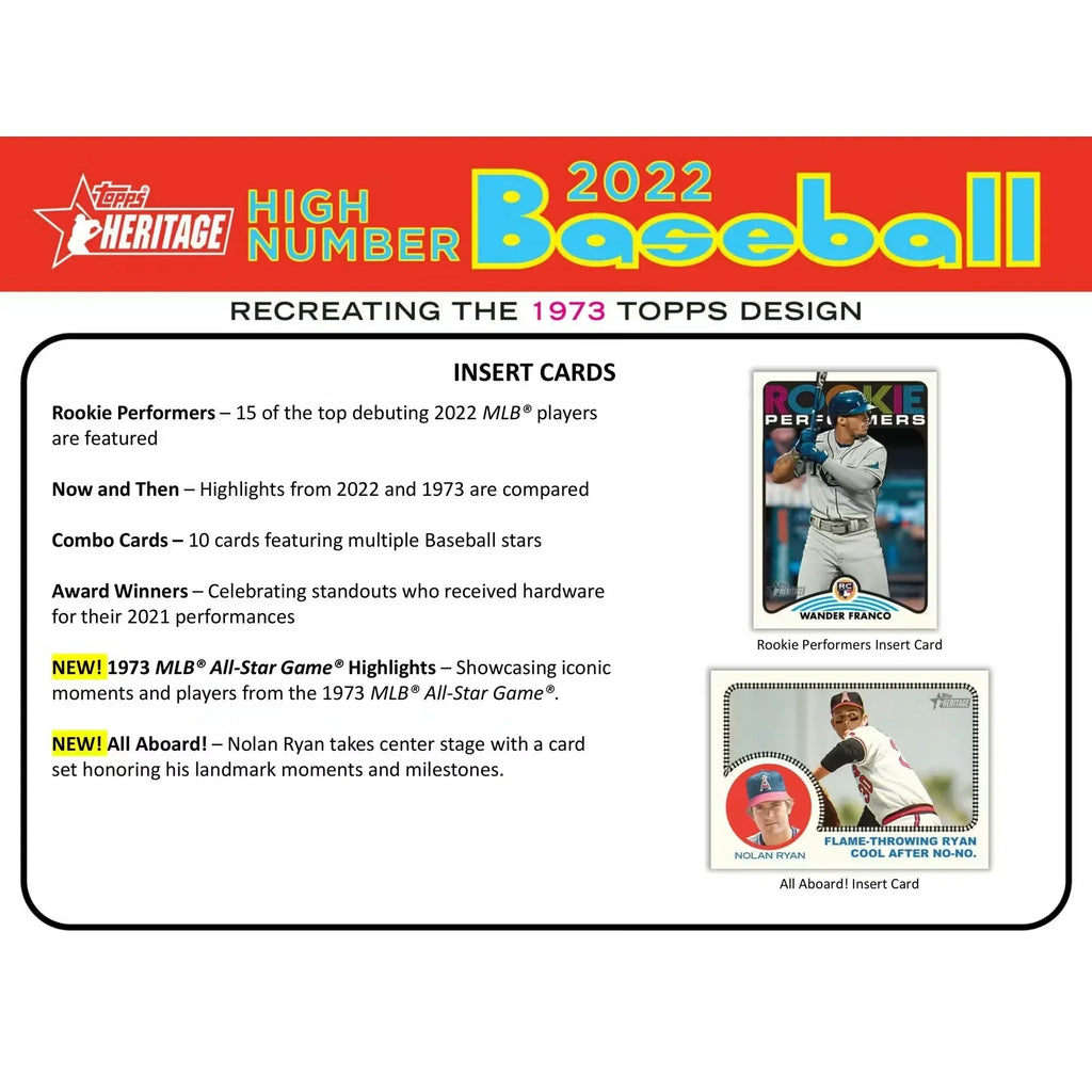2022 Topps Heritage High Number Baseball Hobby Box (Ships Sealed Only) - D