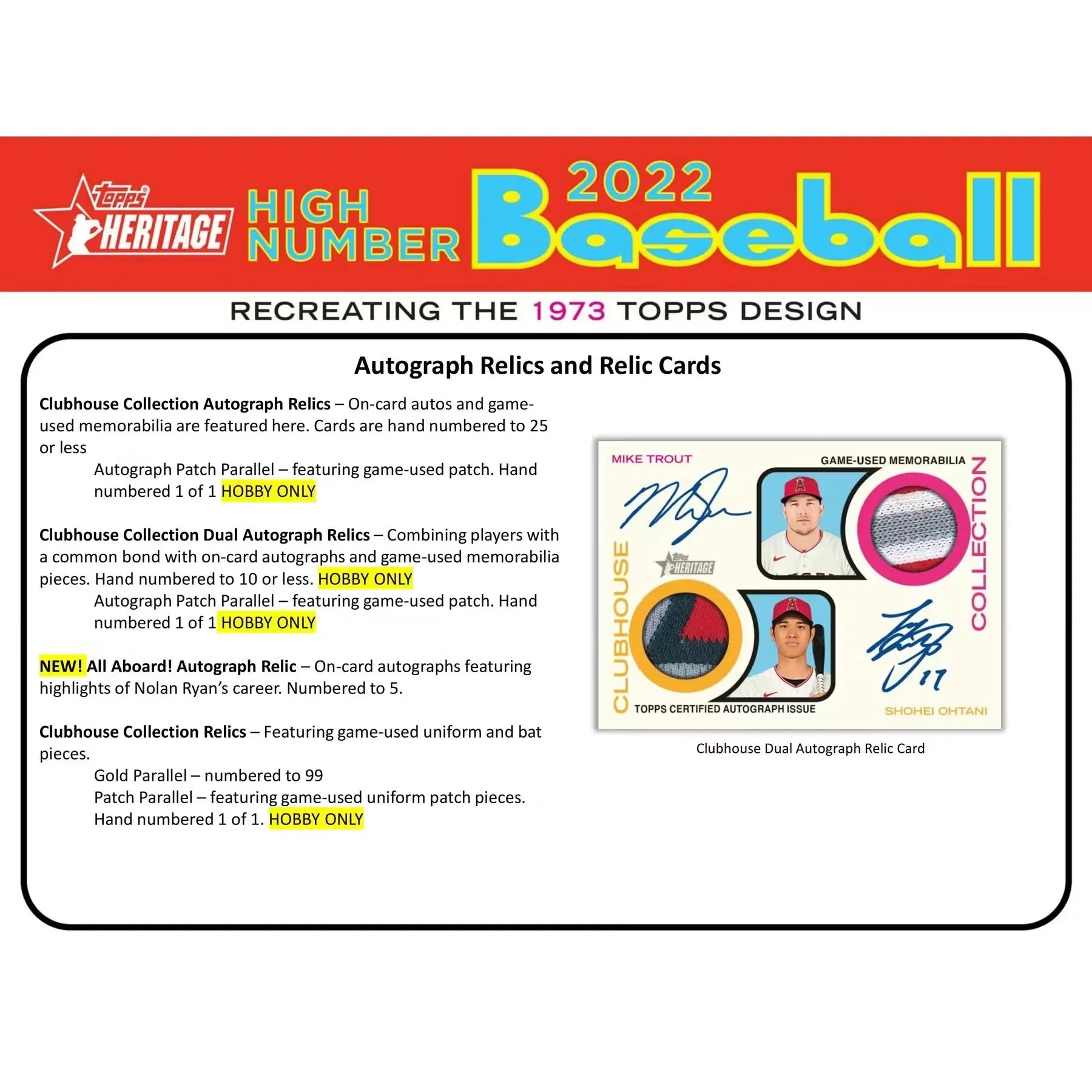 2022 Topps Heritage High Number Baseball Hobby Box (Ships Sealed Only) - D
