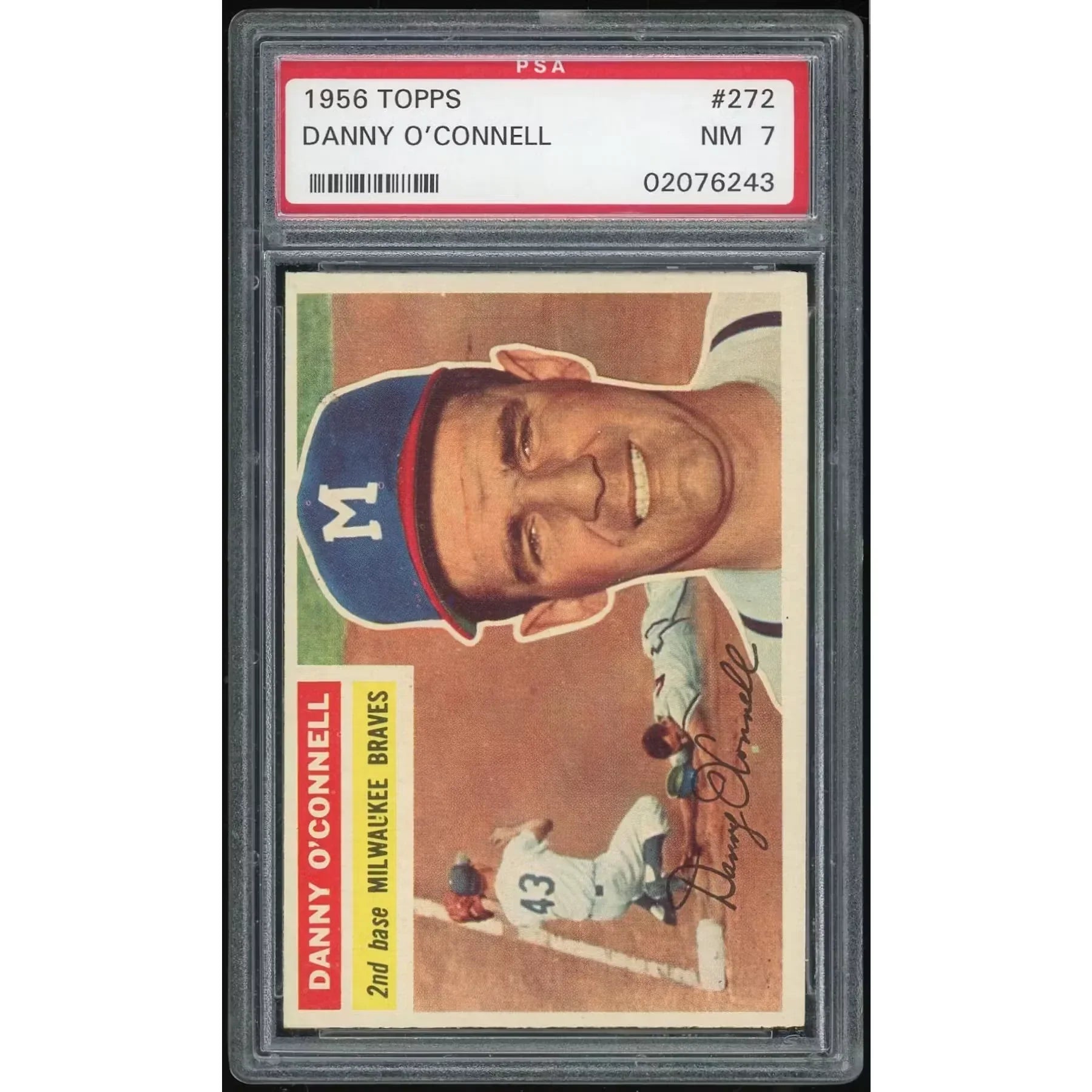 1956 Topps #272 Danny O'Connell Baseball Card | PSA 7