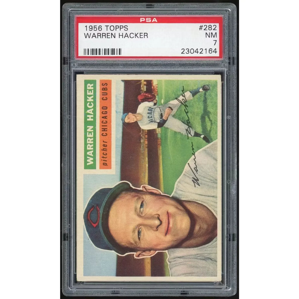 1956 Topps #282 Warren Hacker Baseball Card | PSA 7