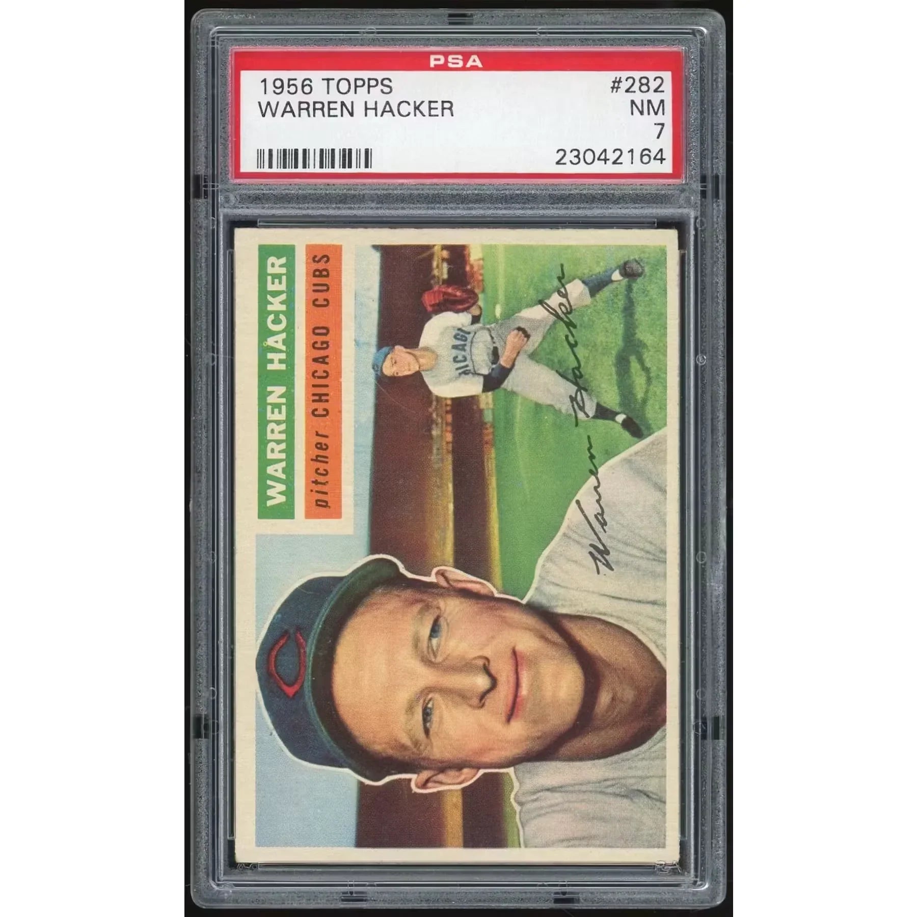 1956 Topps #282 Warren Hacker Baseball Card | PSA 7
