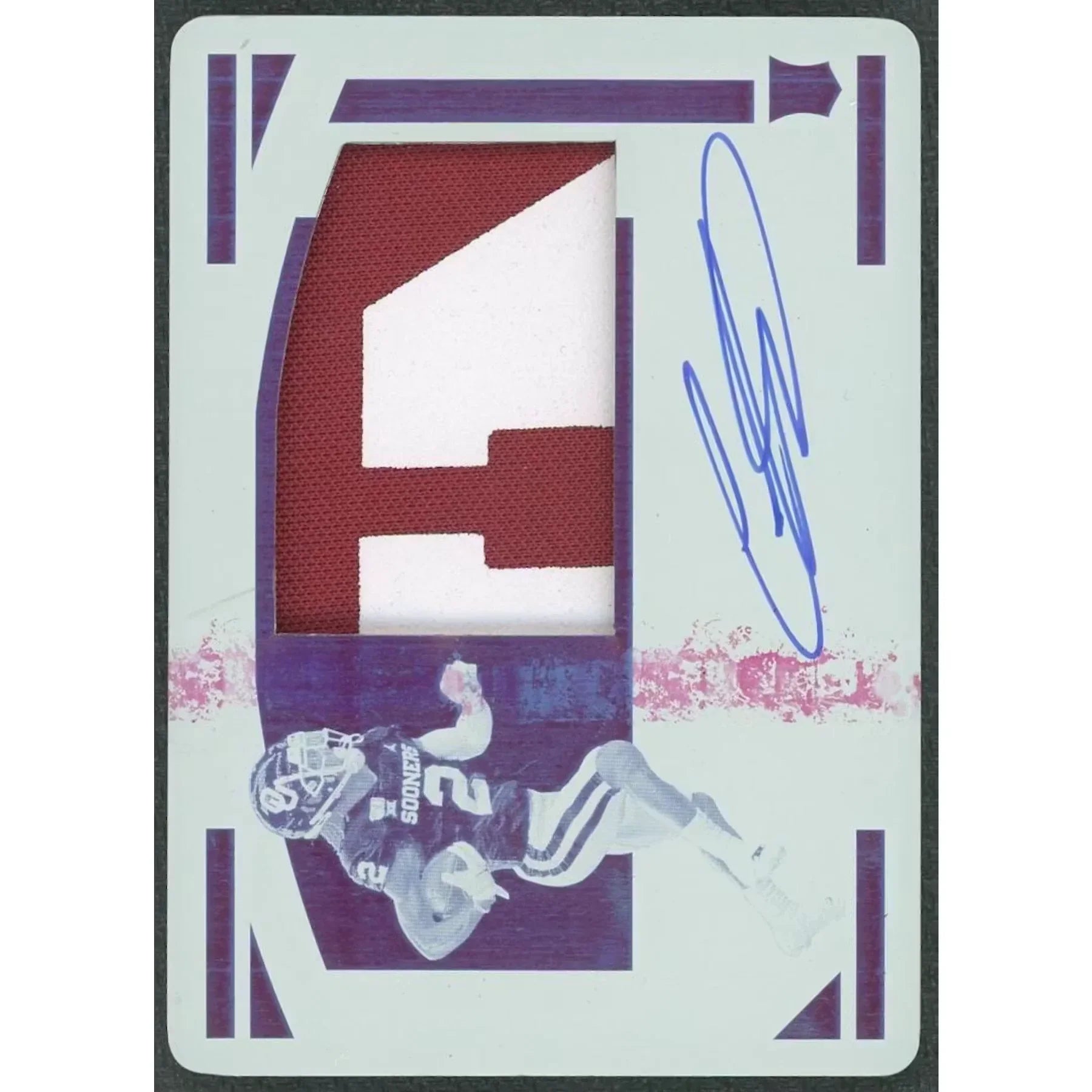 CeeDee Lamb Signed 2020 National Treasures Collegiate Card | Printing Plate 1/1