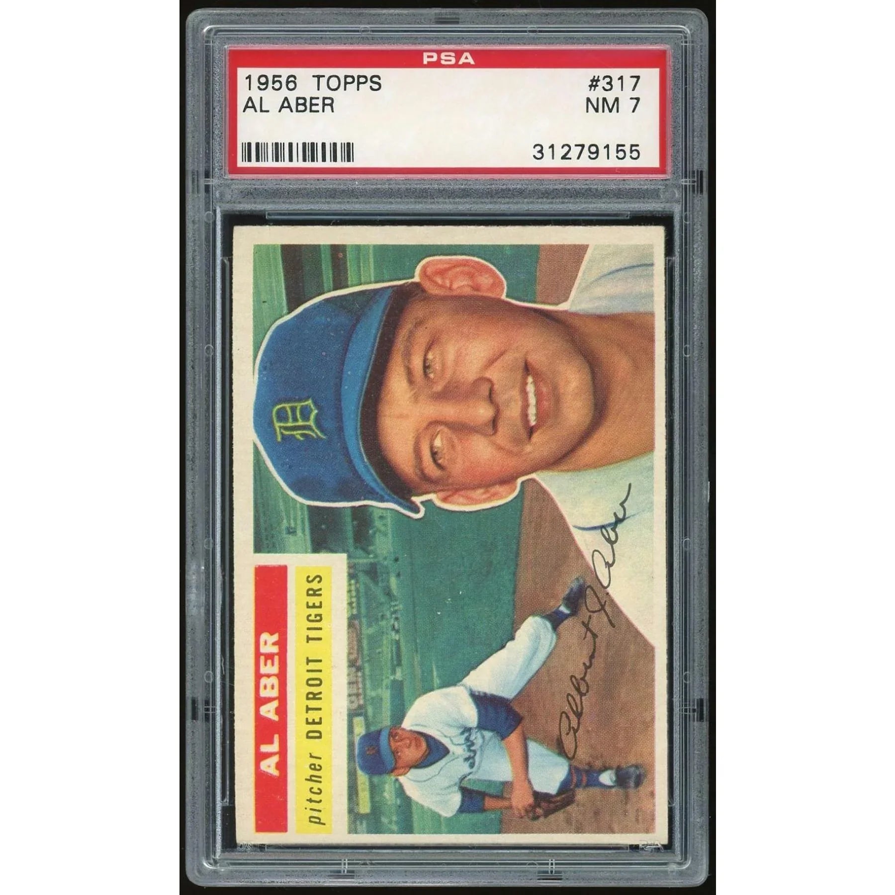 1956 Topps #317 Al Aber Baseball Card | PSA 7