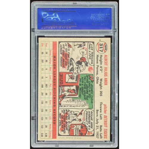 1956 Topps #317 Al Aber Baseball Card | PSA 7