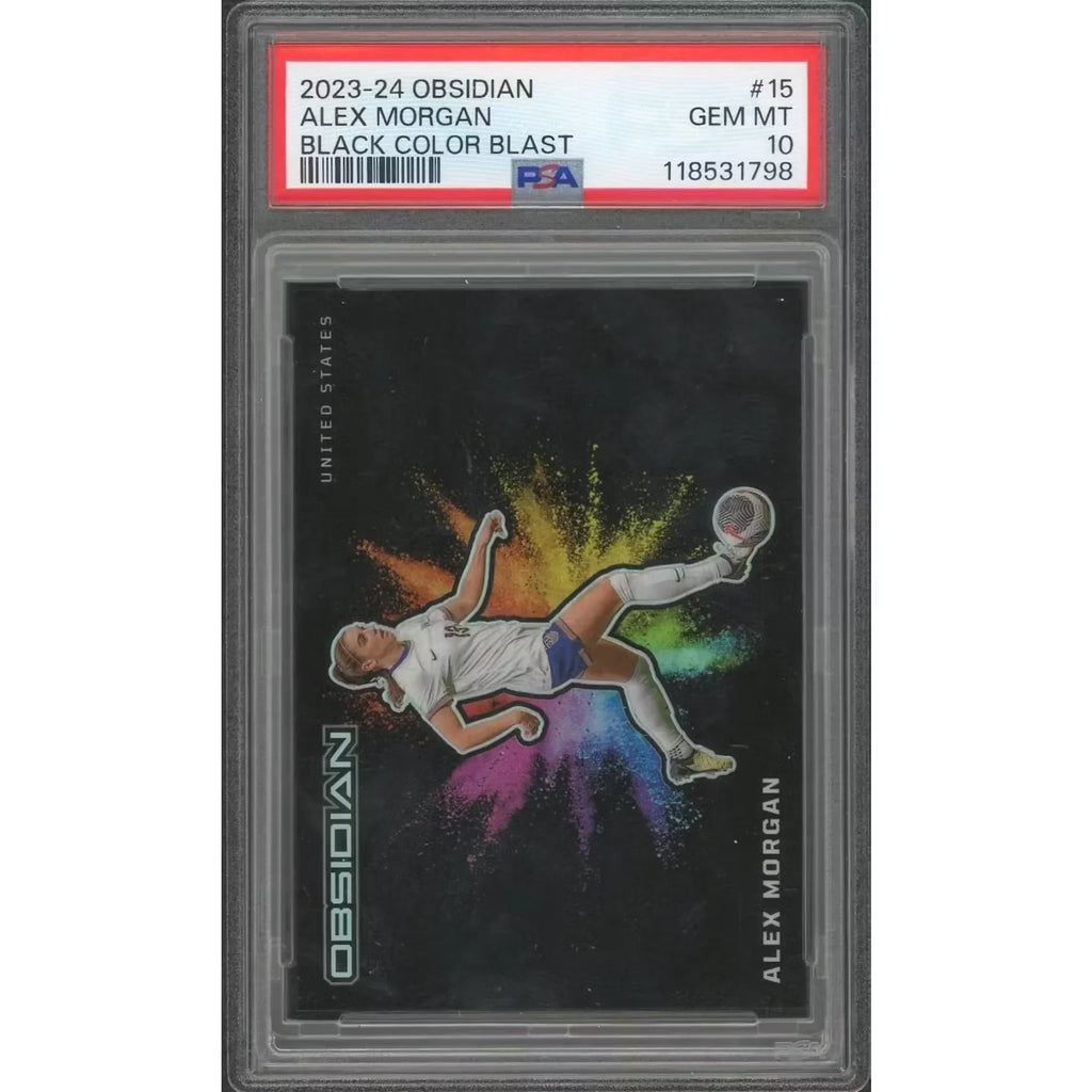 Alex Morgan 2023 Panini Obsidian Black Color Blast #15 | PSA 10