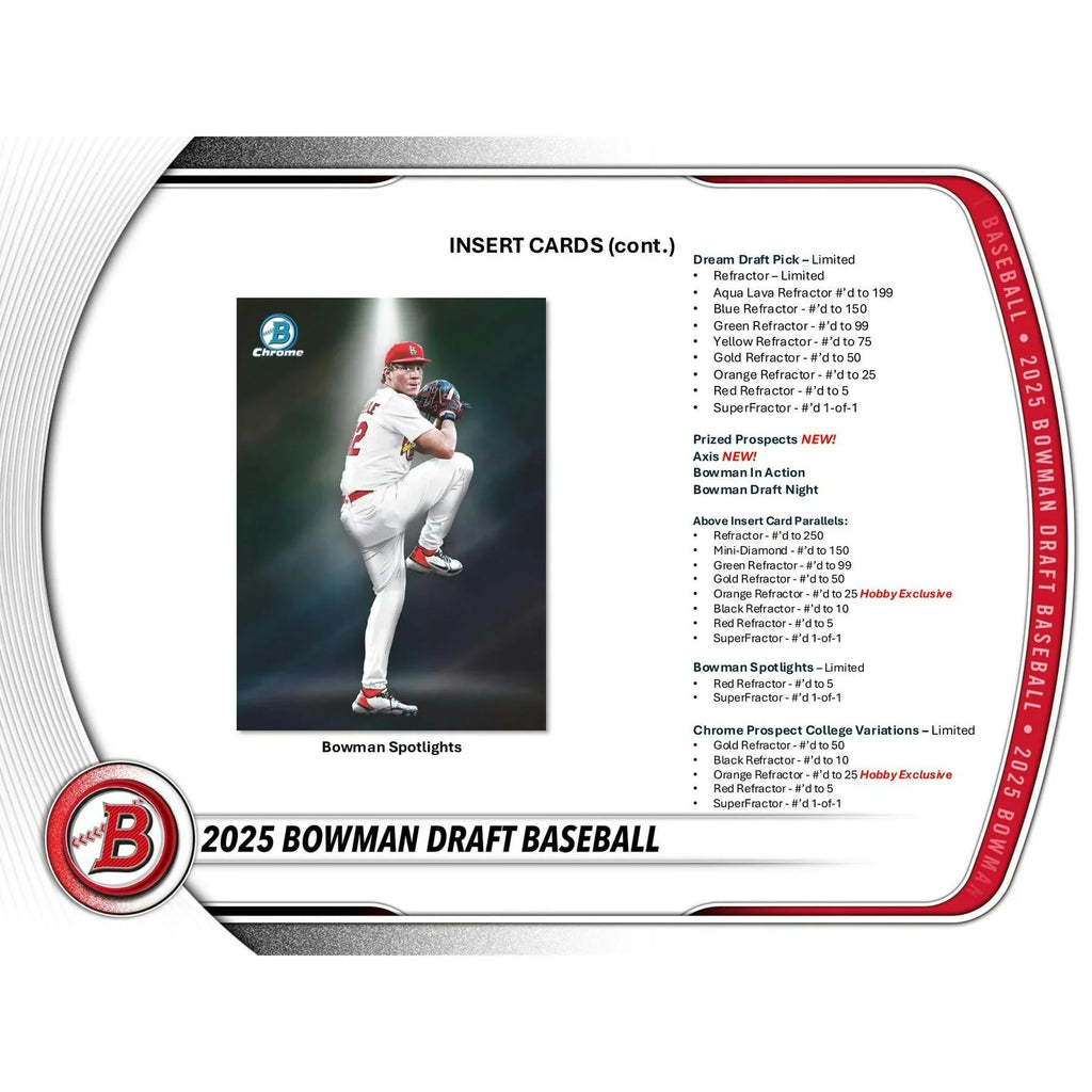 2025 Bowman Draft Baseball Hobby Jumbo 8 Box Case (Ships Sealed Only)