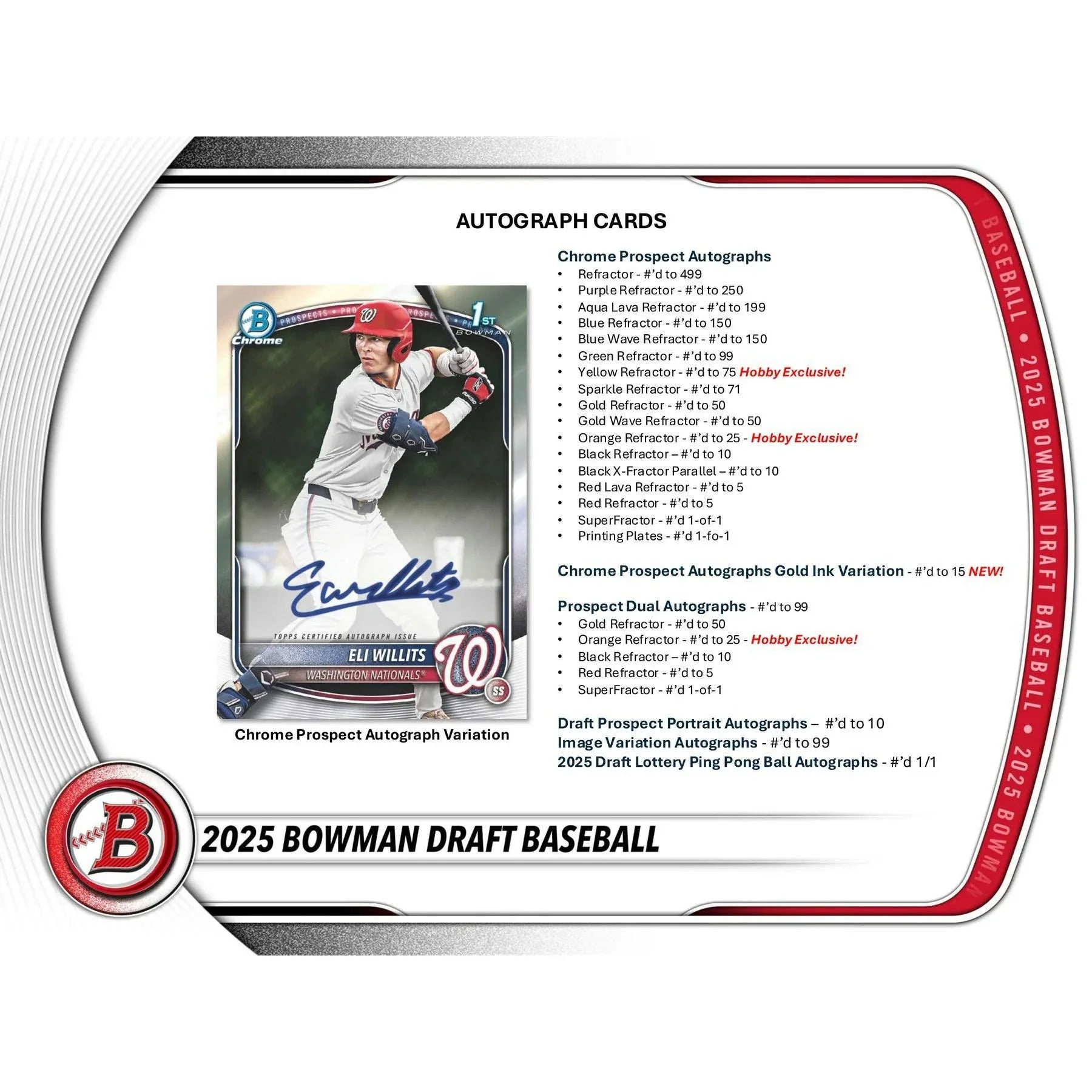 2025 Bowman Draft Baseball Hobby Jumbo 8 Box Case (Ships Sealed Only)