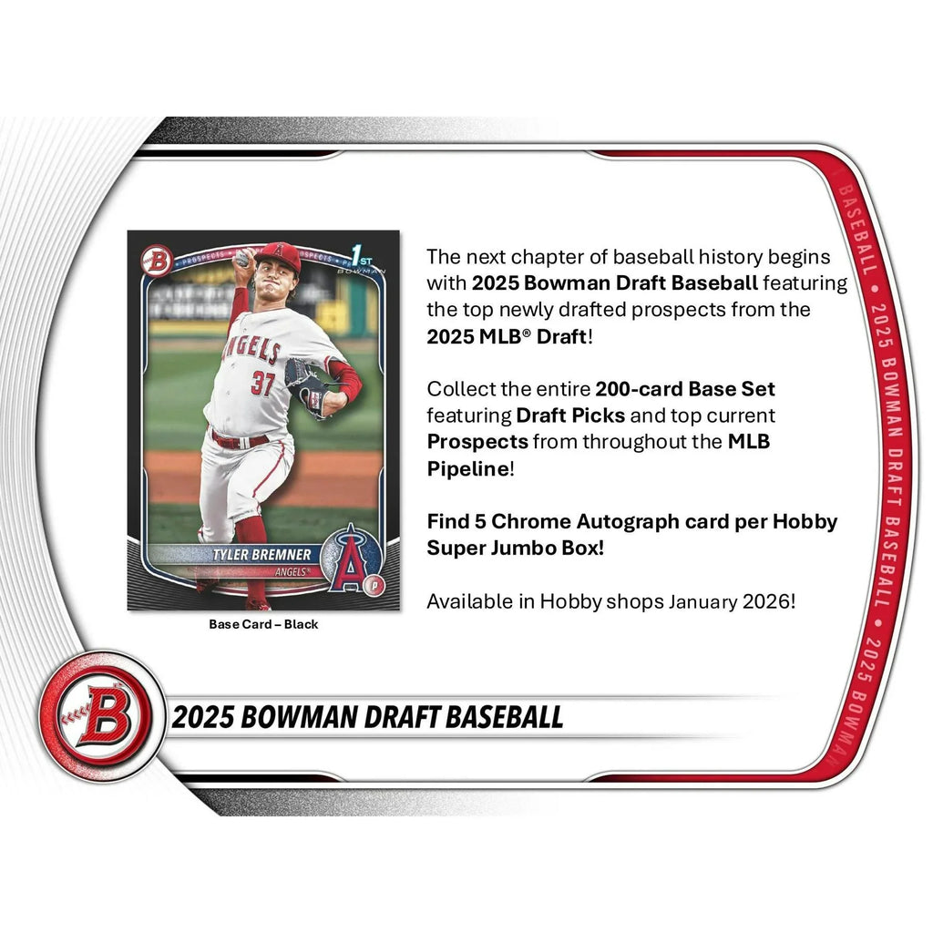 2025 Bowman Draft Baseball Super Jumbo Box (Ships Sealed Only) - D